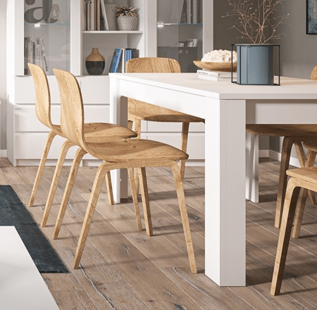 Fribo Extending Dining Table 140-180cm in Alpine White - Price Crash Furniture