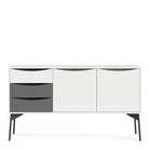 Fur Sideboard 2 Doors + 3 Drawers in Grey and White - Price Crash Furniture