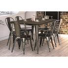 Fusion 150cm Rectangular Dining Table in Antique Gun Metal by Dorel - Price Crash Furniture