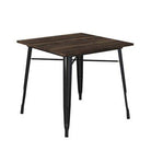 Fusion 80cm Metal Square Dining Table in Black by Dorel - Price Crash Furniture