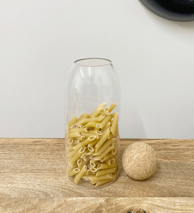 Glass Canister With Cork Stopper 30cm - Price Crash Furniture