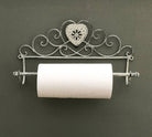 Grey Heart Wall Hanging Kitchen Roll Holder - Price Crash Furniture