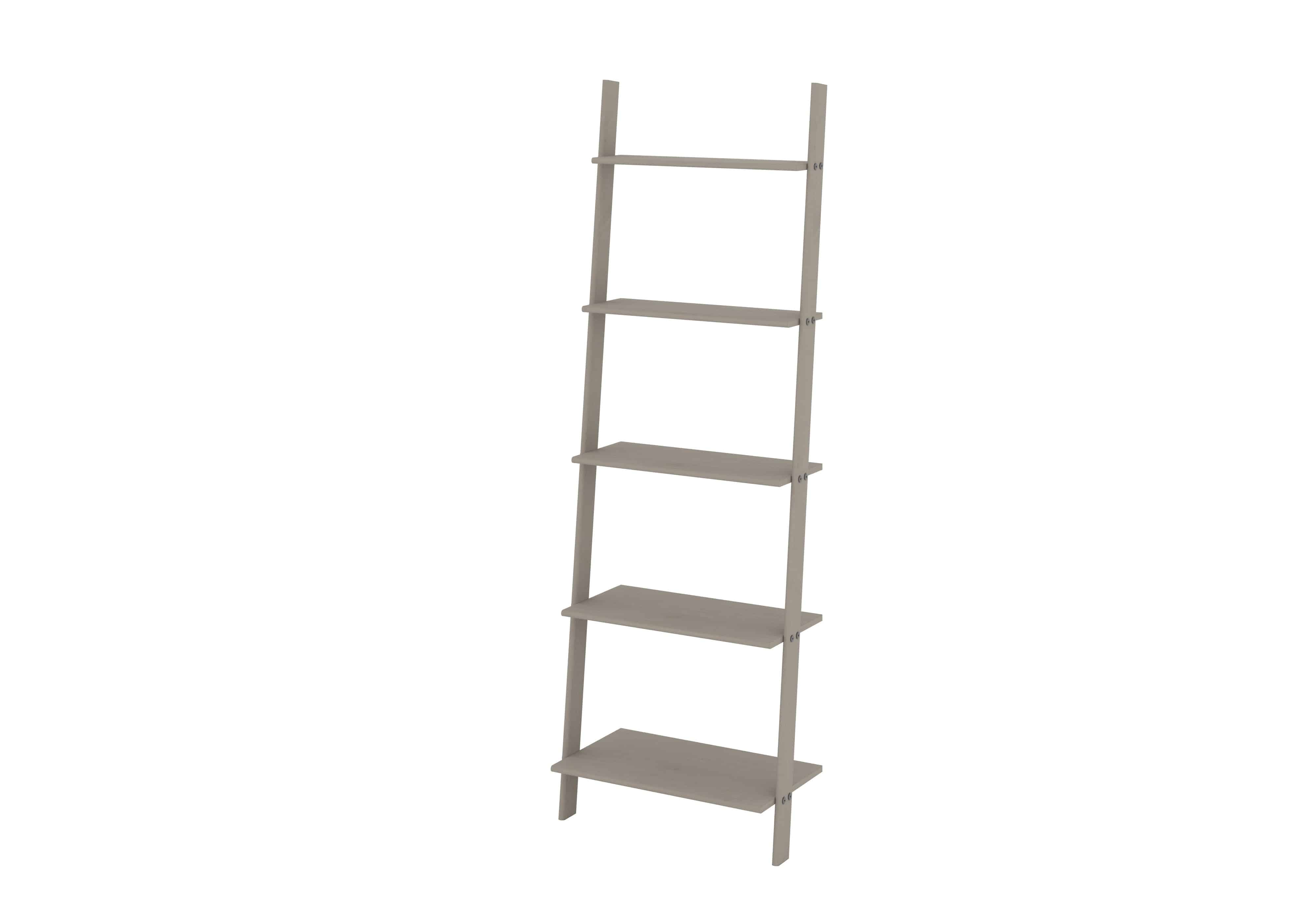 Grey Waxed Pine Ladder Design Shelf Unit by Core Products - Price Crash Furniture