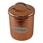 Hammered Copper Biscuit Tin, 17x14cm - Price Crash Furniture