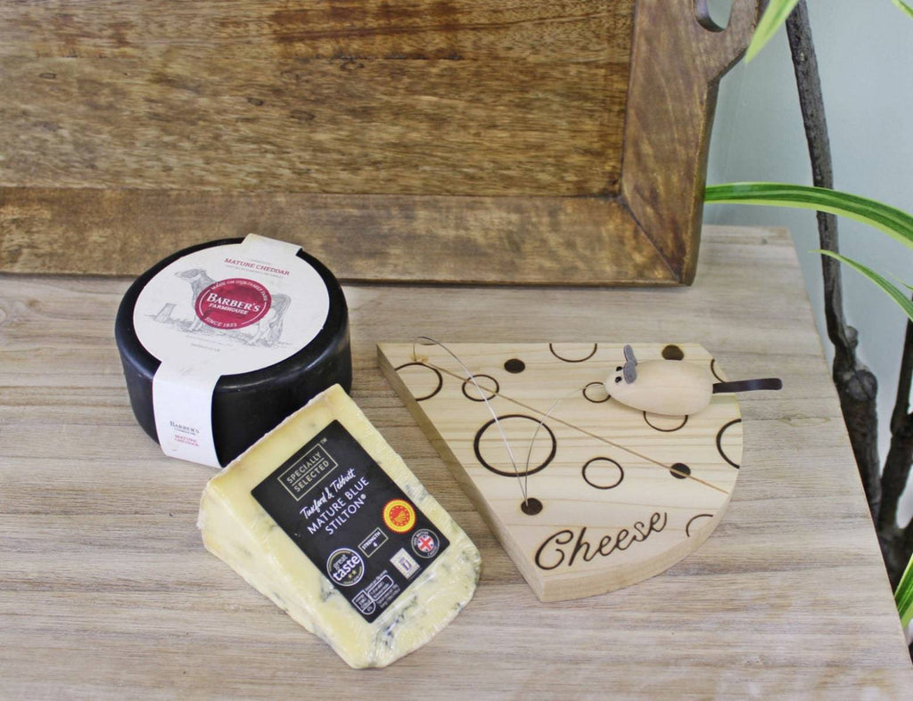 Handcrafted Cheese Board With Wire And Mouse - Price Crash Furniture