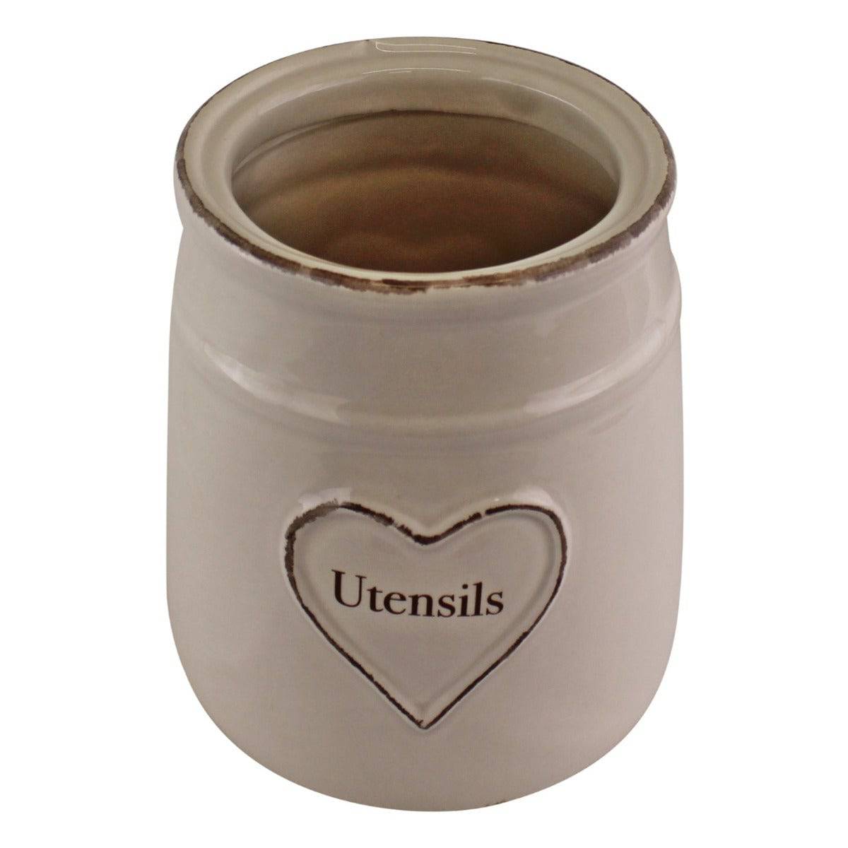 Heart Range Ceramic Kitchen Utensils Holder - Price Crash Furniture