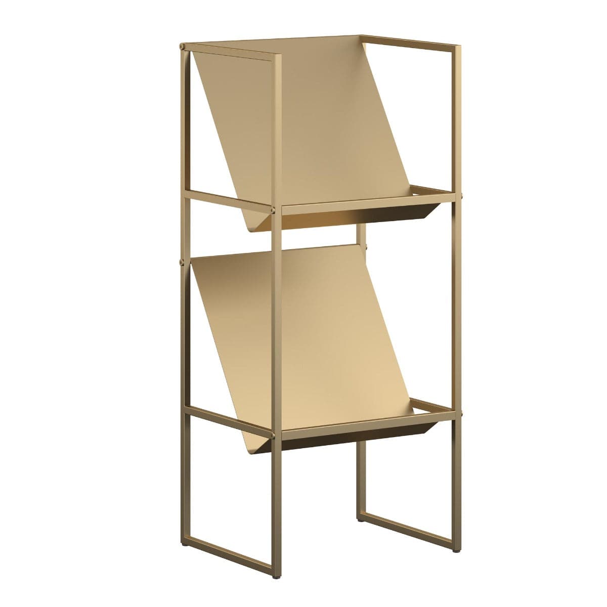 Helix Vinyl Record Storage Shelf in Gold by Dorel Novogratz - Price Crash Furniture