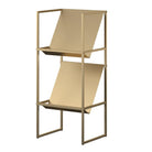 Helix Vinyl Record Storage Shelf in Gold by Dorel Novogratz - Price Crash Furniture