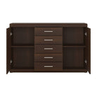 Imperial 2 Door 5 Drawer Sideboard In Dark Mahogany Melamine - Price Crash Furniture