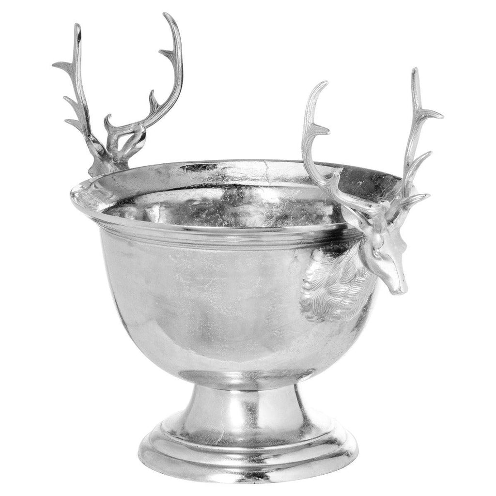 Large Aluminium Stag Champagne Cooler on Stand - Price Crash Furniture