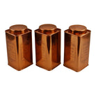 Large Metal Copper Coloured Tea, Coffee & Sugar Storage Tins - Price Crash Furniture