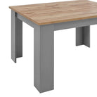 Lisbon 3 piece dining set: 150cm table, 2 benches Grey - Price Crash Furniture