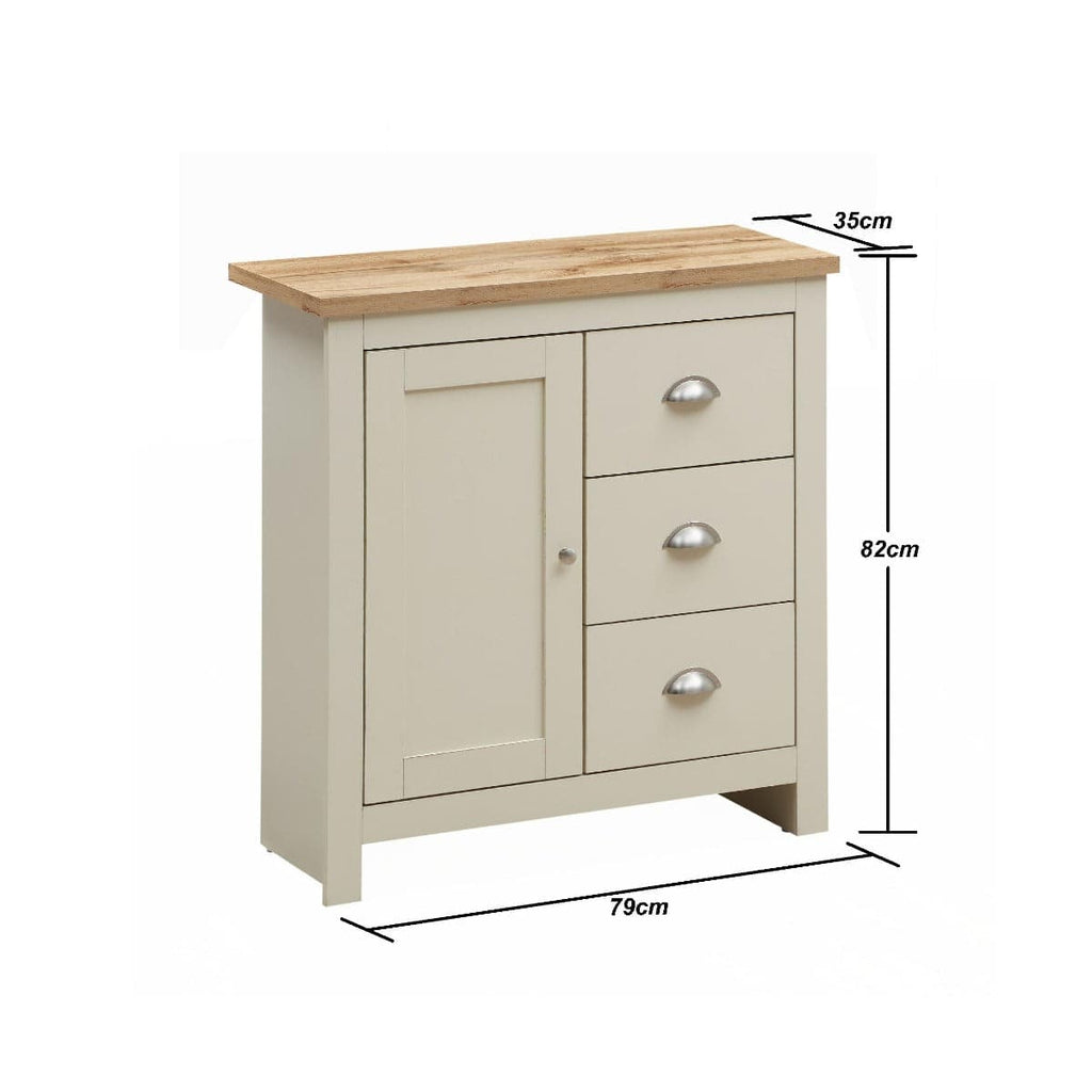 Lisbon sideboard with 1 door 3 drawers by TAD - Price Crash Furniture