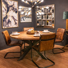 Live Edge Collection Large Round Dining Table - Price Crash Furniture