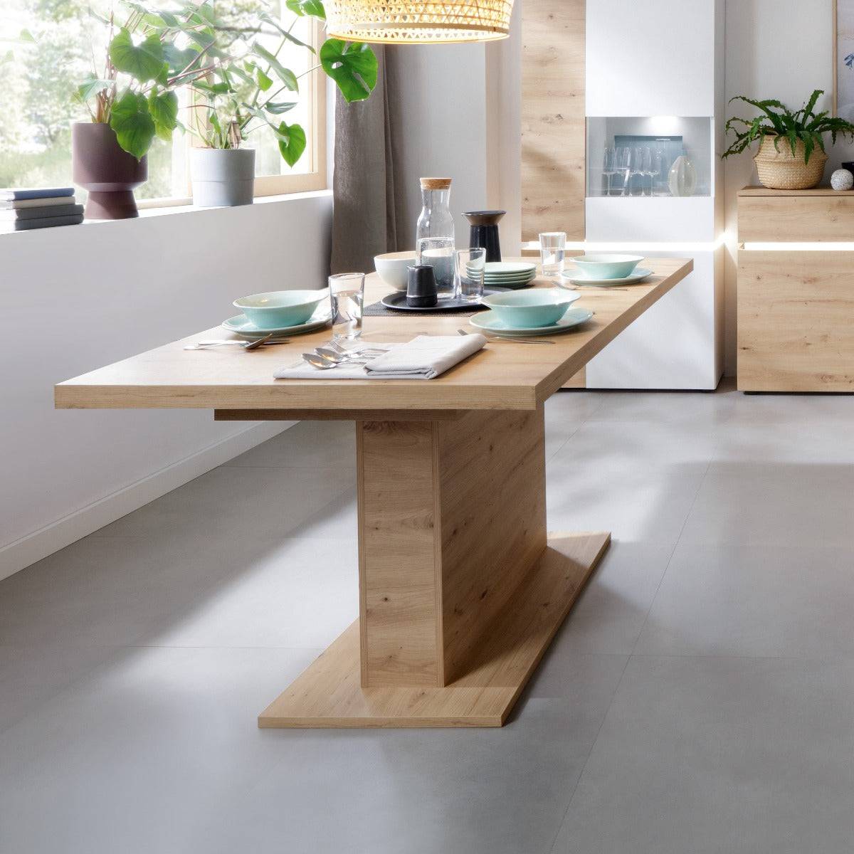 Luci Extending Dining Table 160-200cm in Oak - Price Crash Furniture