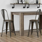 Luxor Pair of 24in Metal Counter Stools in Copper by Dorel - Price Crash Furniture