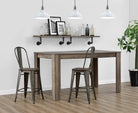 Luxor Pair of 24in Metal Counter Stools in Copper by Dorel - Price Crash Furniture