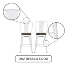 Luxor Pair of 24in Metal Counter Stools in Silver by Dorel - Price Crash Furniture