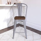 Luxor Pair of 24in Metal Counter Stools in White by Dorel - Price Crash Furniture