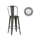 Luxor Pair of 30in Metal Bar Stools in Copper by Dorel - Price Crash Furniture