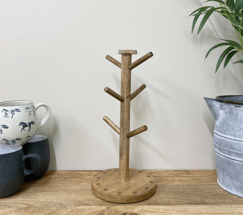 Mango Wood Heart Mug Tree - Price Crash Furniture