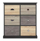 Mercer Storage Cabinet With 6 Doors in Black by Dorel - Price Crash Furniture