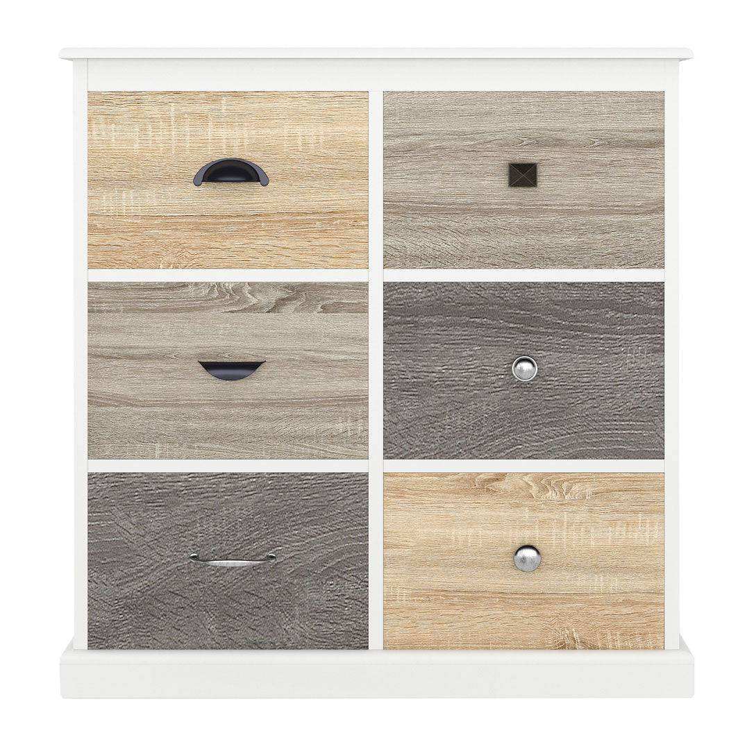 Mercer Storage Cabinet with 6 Doors in White by Dorel - Price Crash Furniture