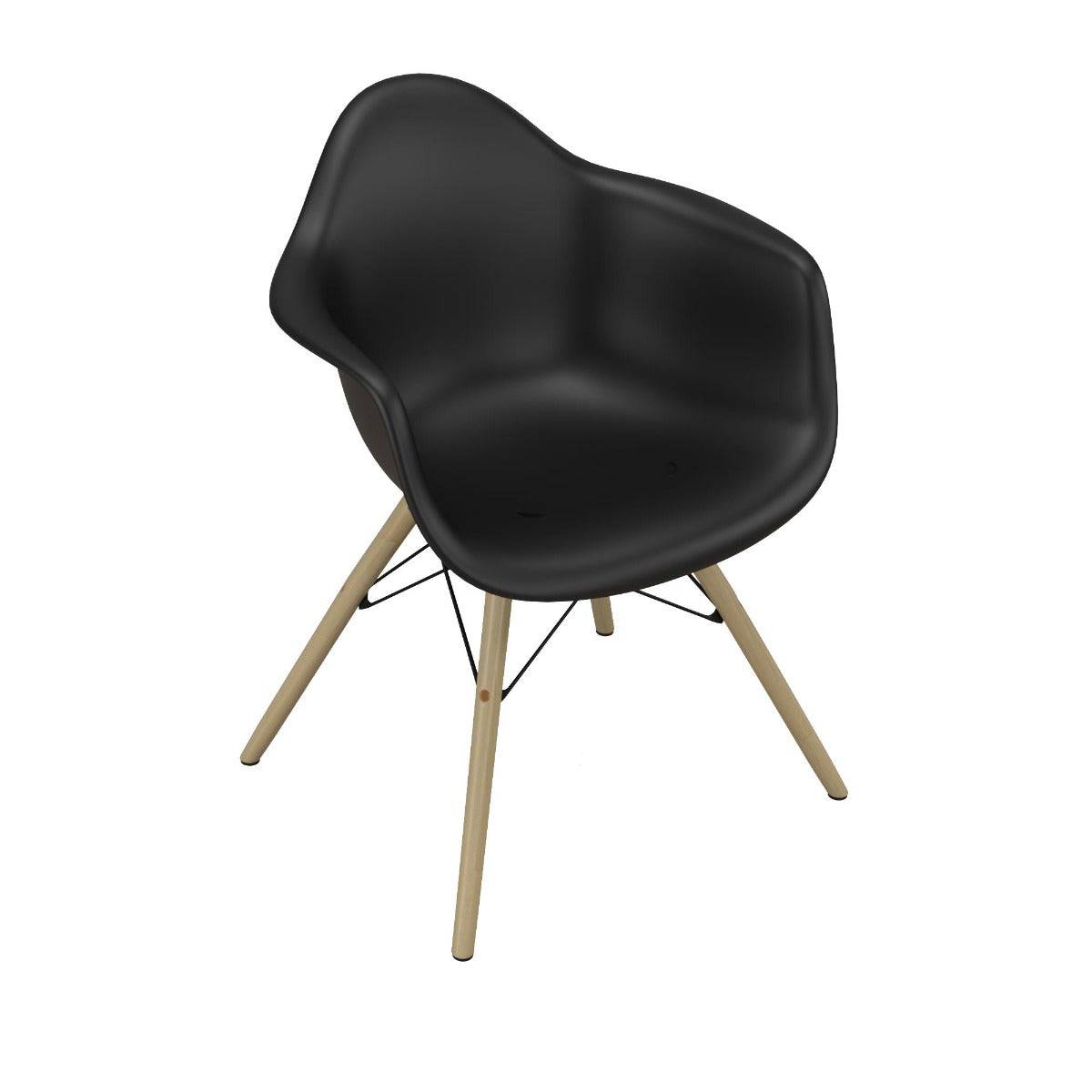 Mid-Century Modern Single Moulded Armchair in Black by Dorel - Price Crash Furniture