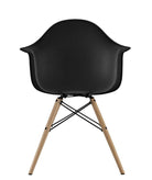 Mid-Century Modern Single Moulded Armchair in Black by Dorel - Price Crash Furniture