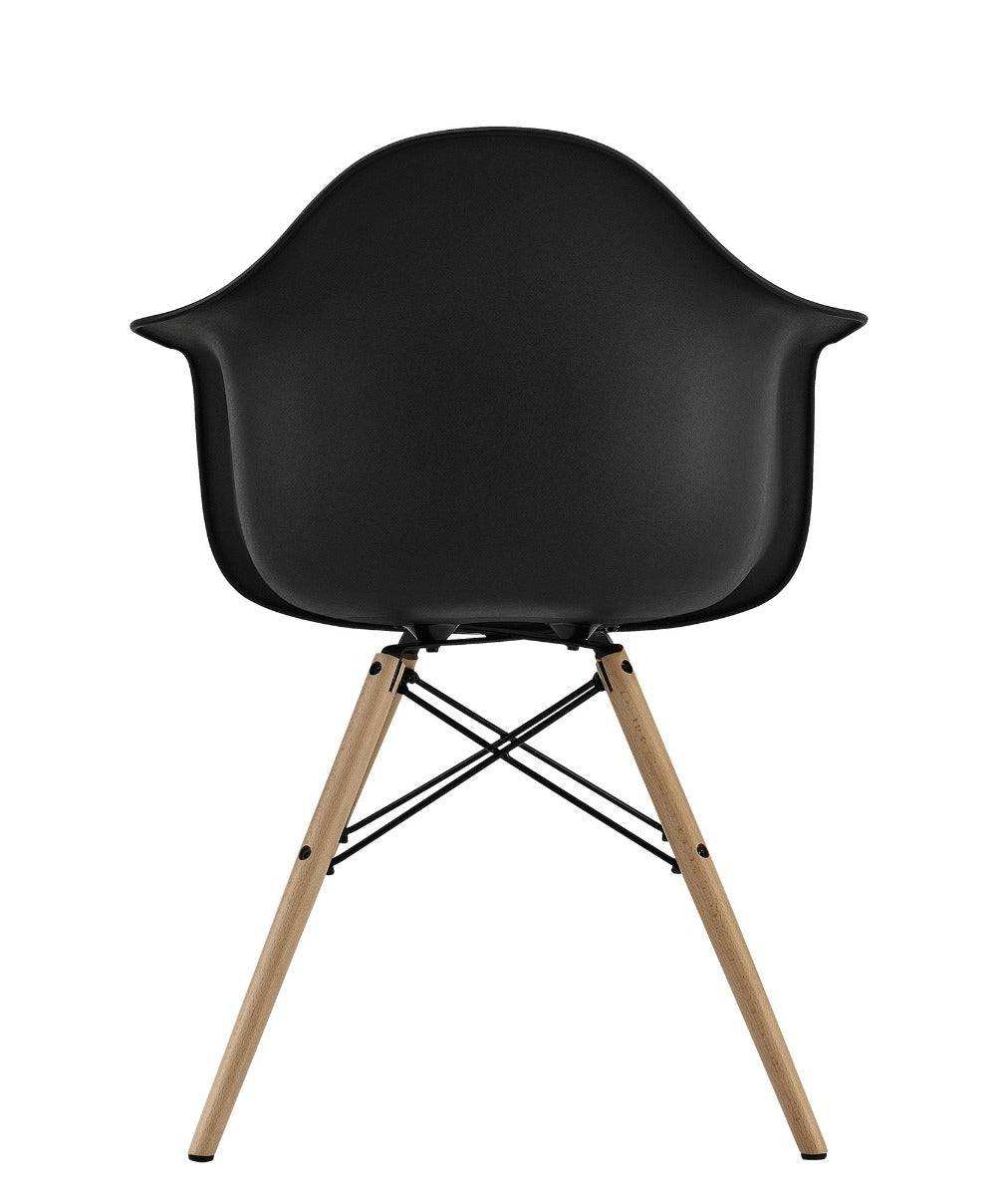 Mid-Century Modern Single Moulded Armchair in Black by Dorel - Price Crash Furniture