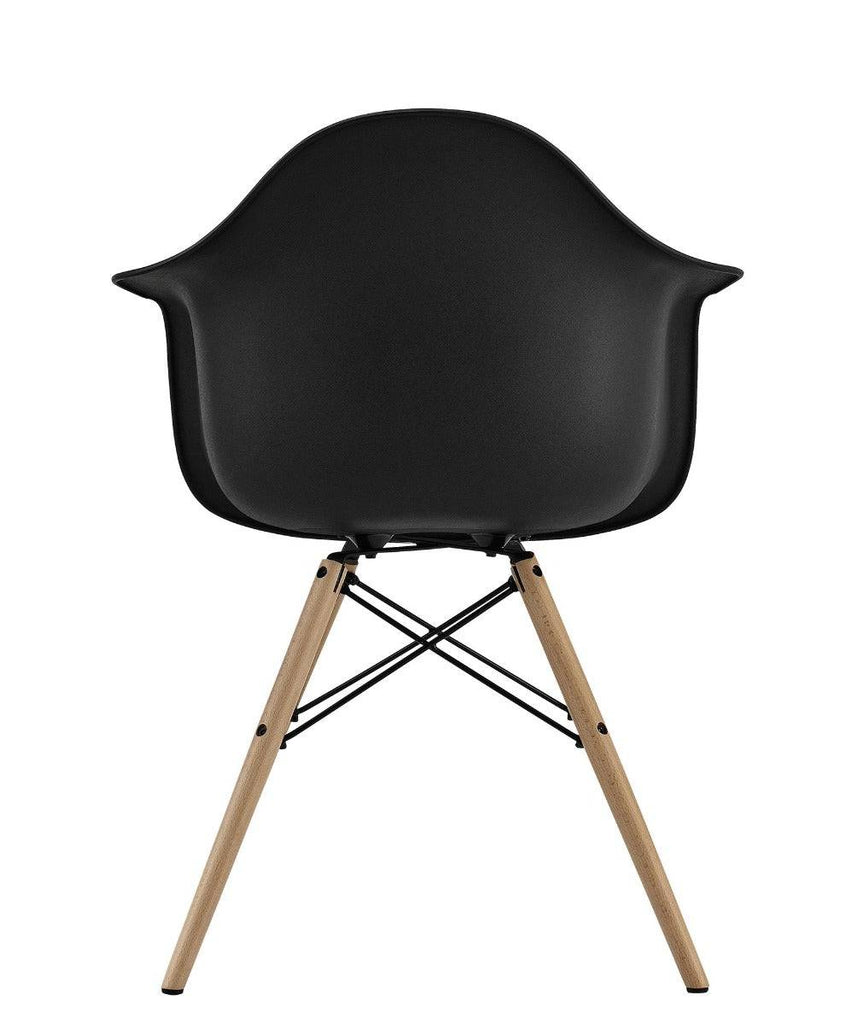 Mid-Century Modern Single Moulded Armchair in Black by Dorel - Price Crash Furniture