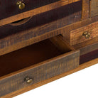 Multi Draw Reclaimed Industrial Chest With Brass Handle - Price Crash Furniture