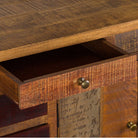 Multi Draw Reclaimed Industrial Chest With Brass Handle - Price Crash Furniture