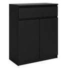 Naia Sideboard - 1 Drawer 2 Doors in Black Matt - Price Crash Furniture