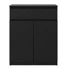 Naia Sideboard - 1 Drawer 2 Doors in Black Matt - Price Crash Furniture