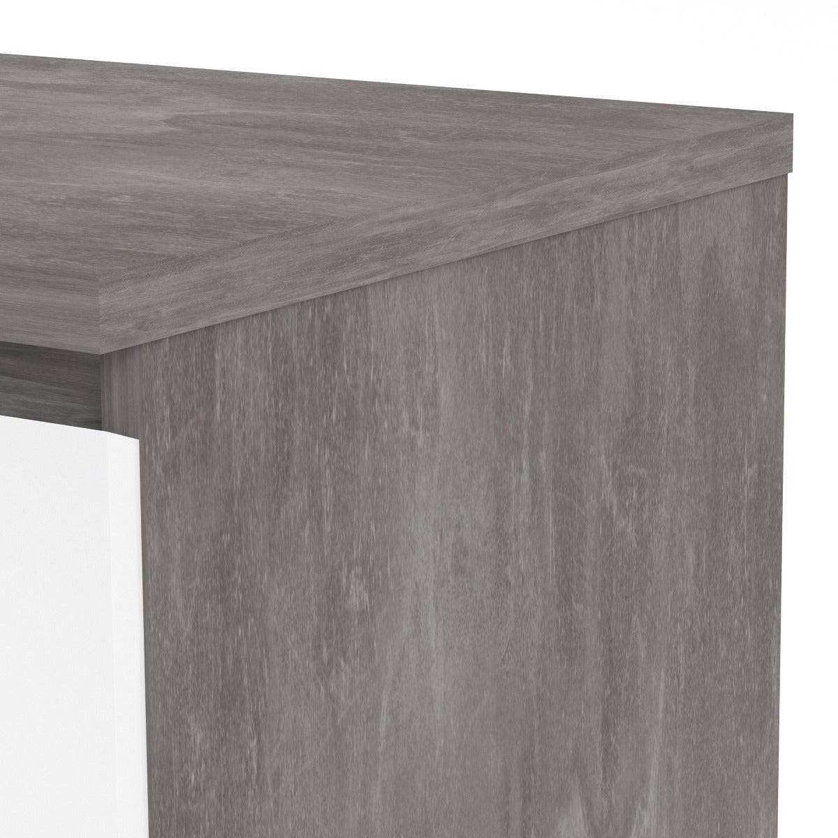 Naia Sideboard 1 Drawer 2 Doors in Concrete Grey and White High Gloss - Price Crash Furniture