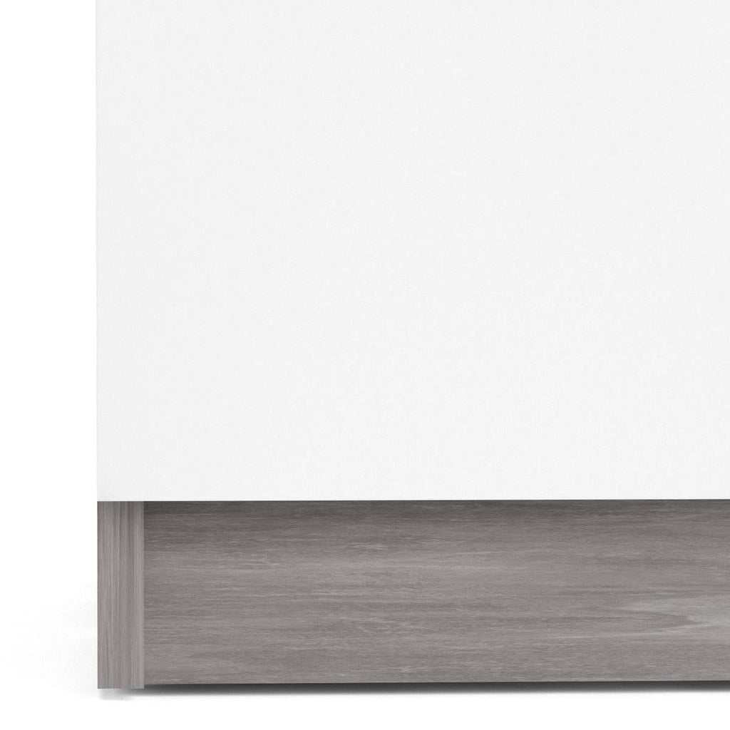 Naia Sideboard 1 Drawer 2 Doors in Concrete Grey and White High Gloss - Price Crash Furniture