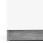 Naia Sideboard 4 Drawers 2 Doors in Concrete Grey and White High Gloss - Price Crash Furniture