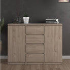 Naia Sideboard with 4 Drawers & 2 Doors in Jackson Hickory Oak - Price Crash Furniture