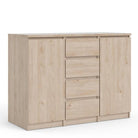 Naia Sideboard with 4 Drawers & 2 Doors in Jackson Hickory Oak - Price Crash Furniture