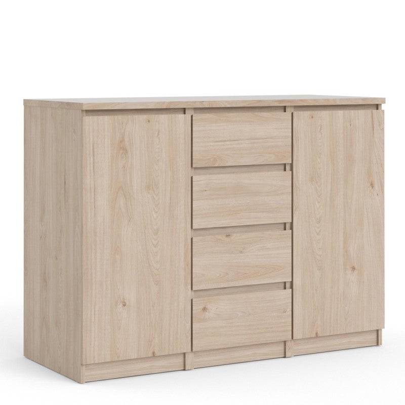 Naia Sideboard with 4 Drawers & 2 Doors in Jackson Hickory Oak - Price Crash Furniture