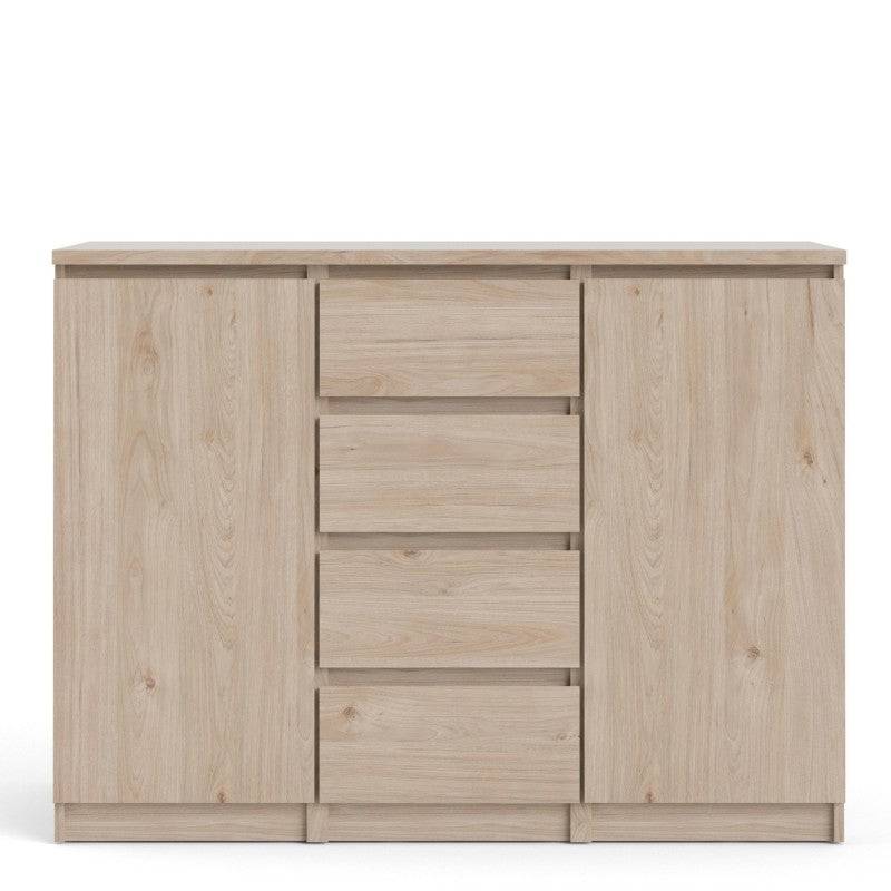 Naia Sideboard with 4 Drawers & 2 Doors in Jackson Hickory Oak - Price Crash Furniture