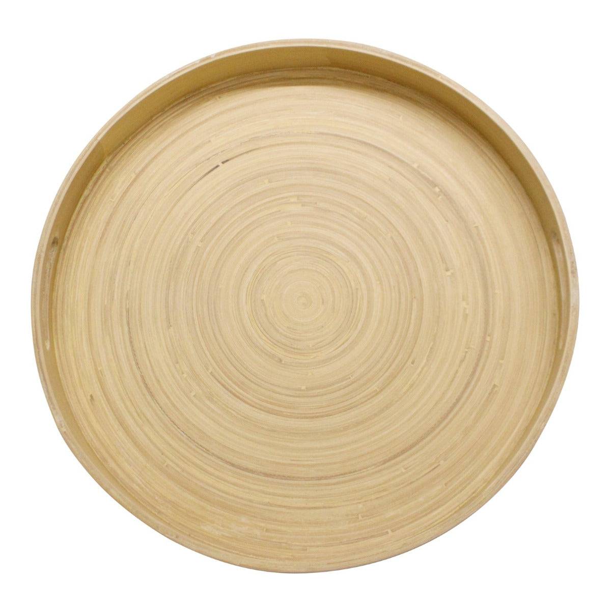 Natural Interiors Bamboo Serving Tray With Handles - Price Crash Furniture