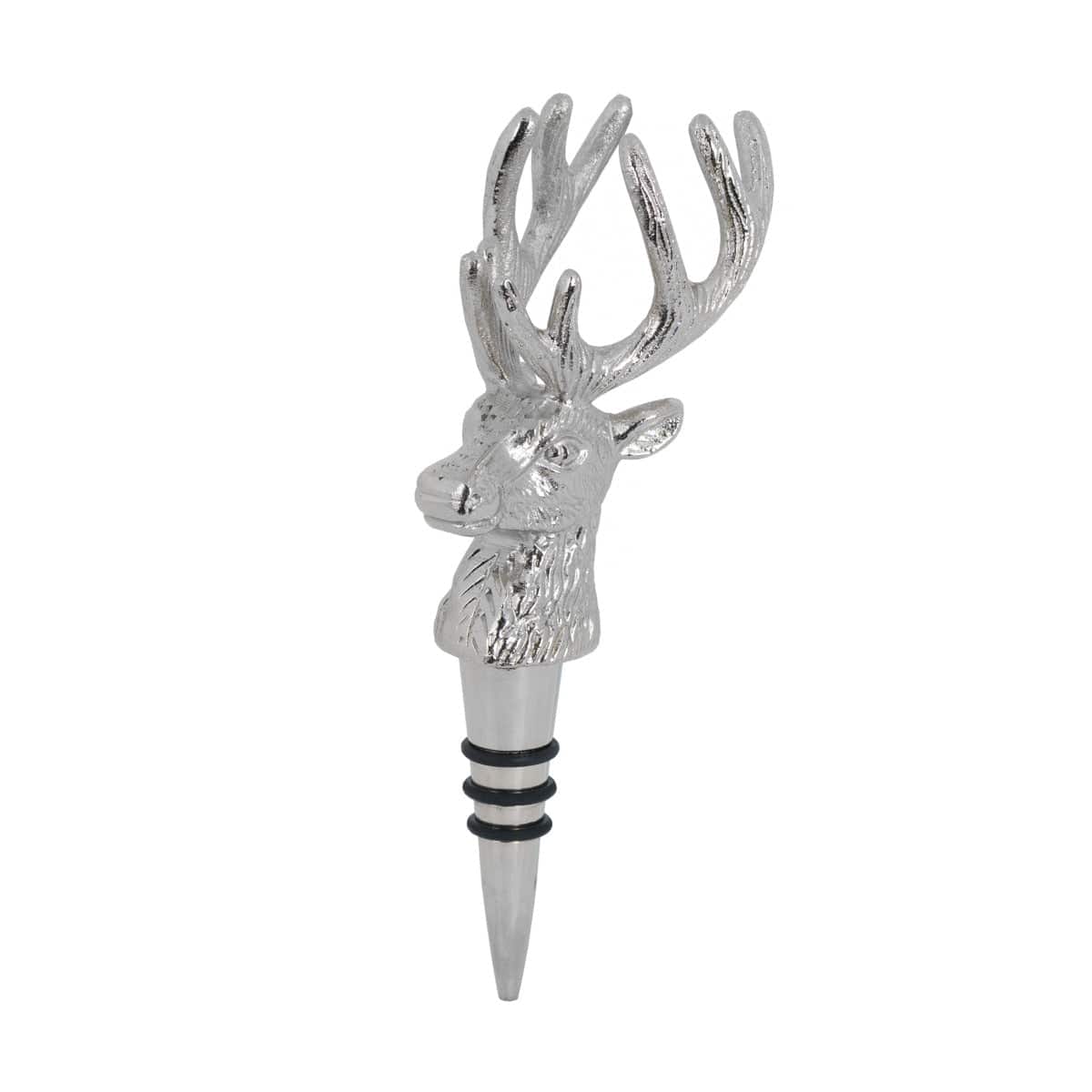 Nickel Stag Head Bottle Stopper - Price Crash Furniture