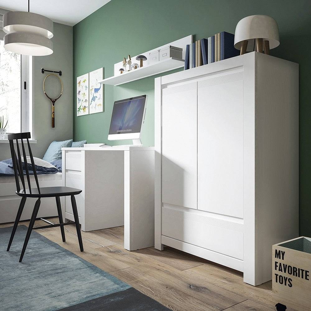 Novi 2 Door 1 Drawer Cabinet In Alpine White - Price Crash Furniture