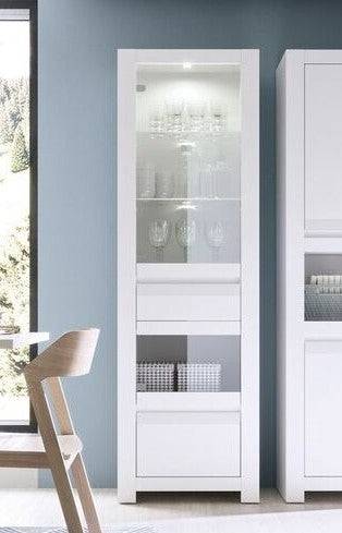 Novi Display Cabinet In Alpine White - Price Crash Furniture