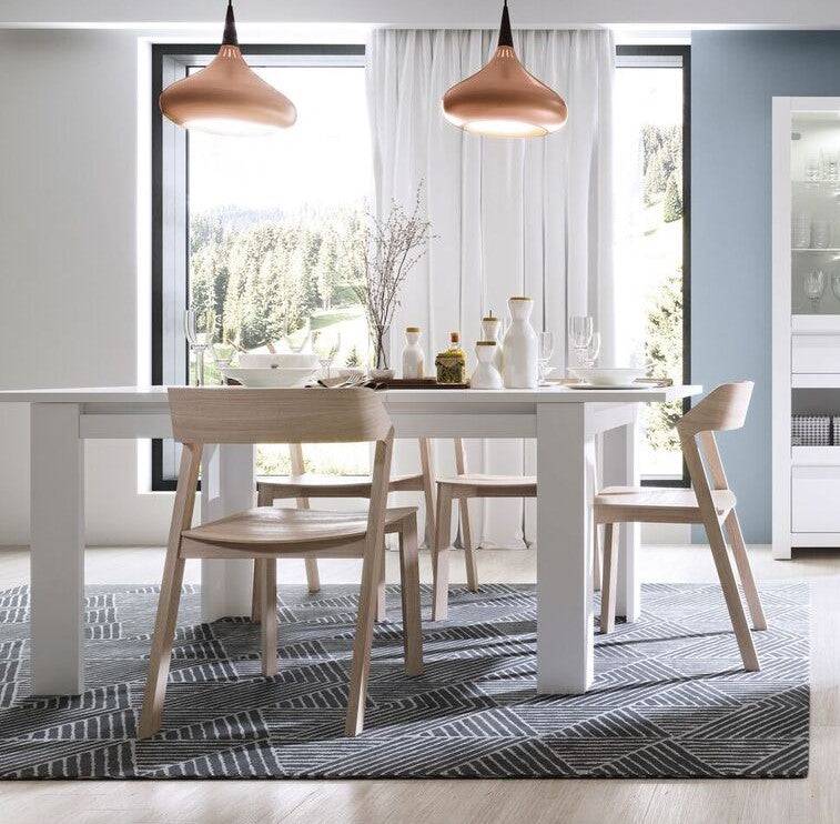 Novi Extending Dining Table In Alpine White - Price Crash Furniture