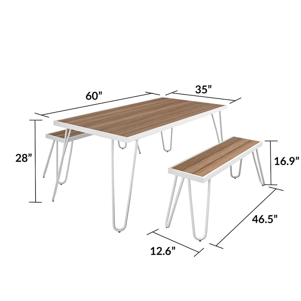 Novogratz Chandler Set of 4 Stacking Dining Chairs in Red - Indoor/Outdoor - Price Crash Furniture