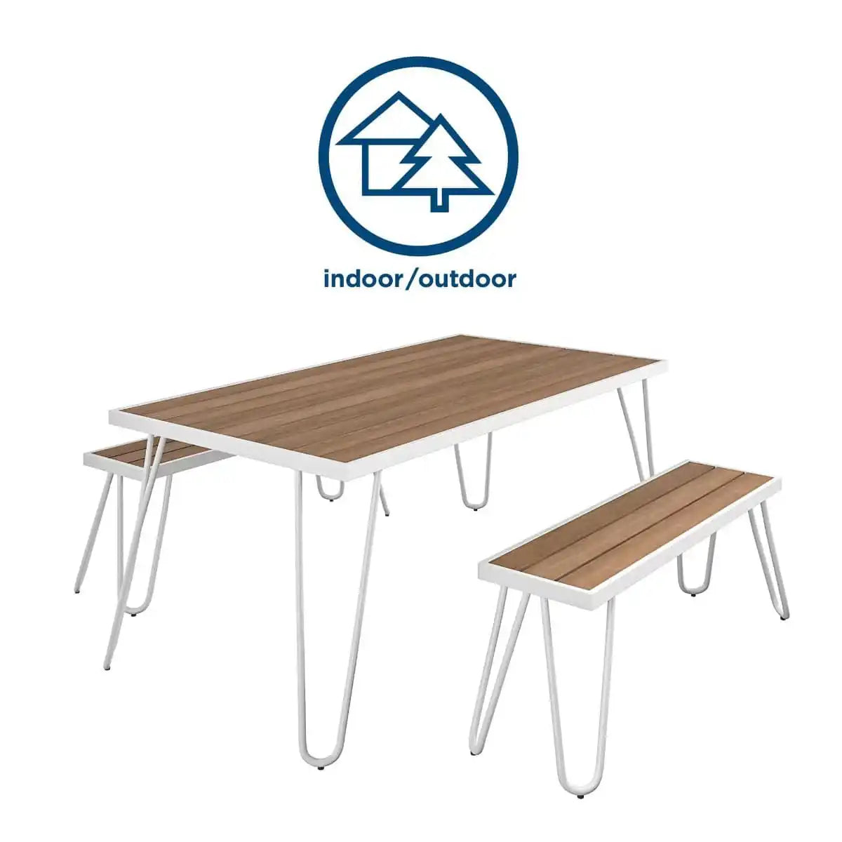 Novogratz Chandler Set of 4 Stacking Dining Chairs in Red - Indoor/Outdoor - Price Crash Furniture