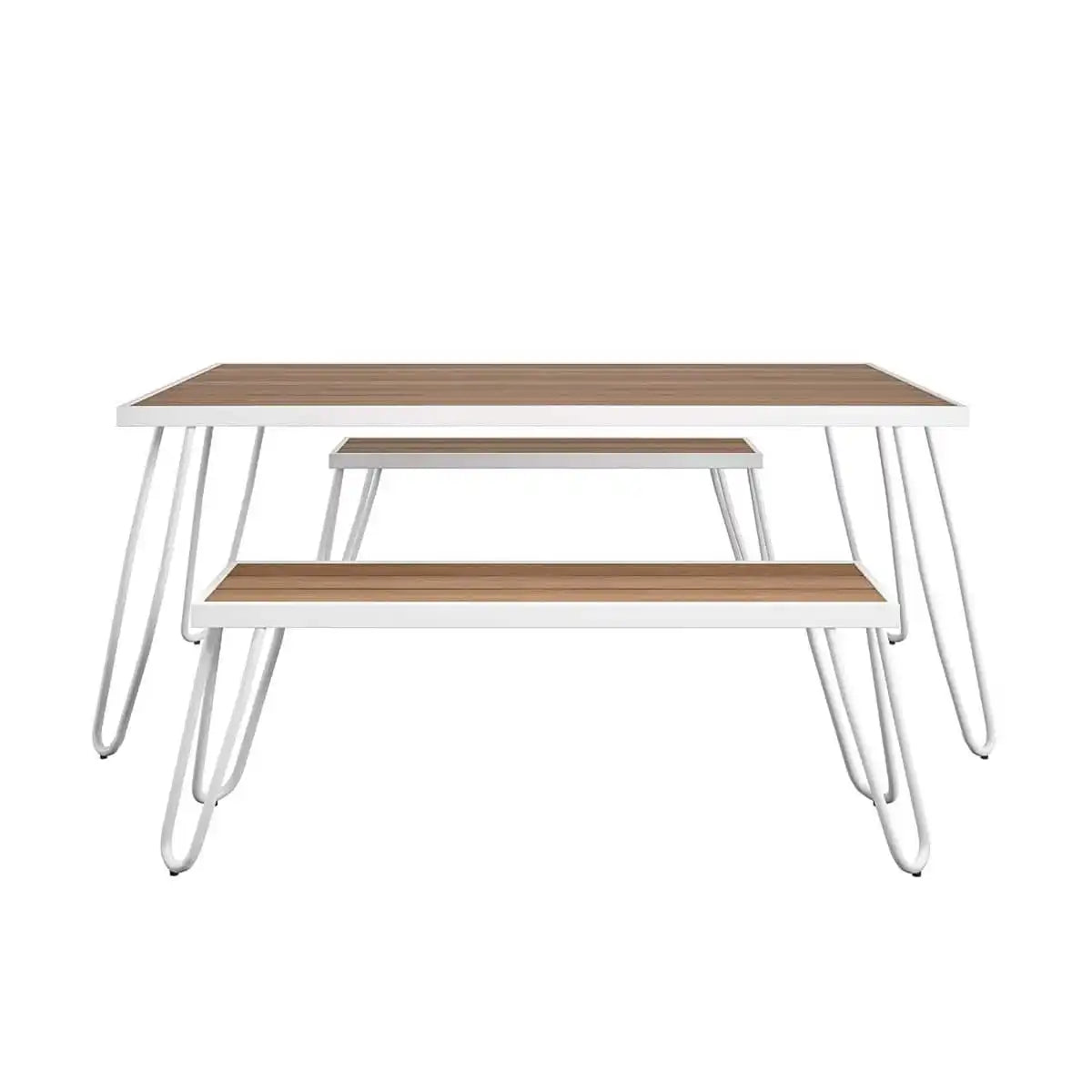 Novogratz Chandler Set of 4 Stacking Dining Chairs in Red - Indoor/Outdoor - Price Crash Furniture